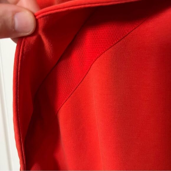 Nike Dri Fit Hoodie Womens Sz Large Red Full Zip Logo Athletic Gym Workout - Picture 8 of 13